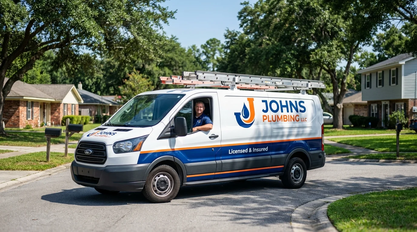 Johns Plumbing LLC service van in Whitehouse, OH